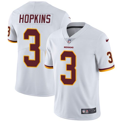 Men Washington Redskins 3 Dustin Hopkins Nike White Vapor Limited NFL Jersey
